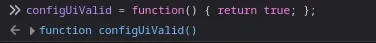 Browser console disabling validation