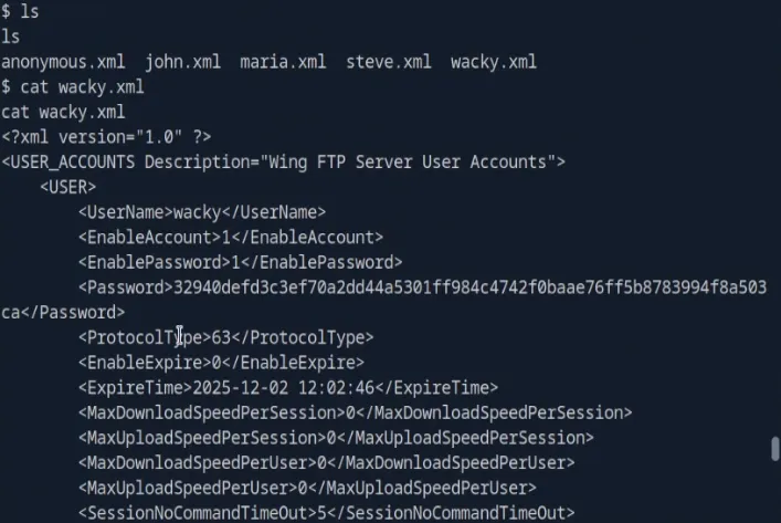 XML files and wacky.xml